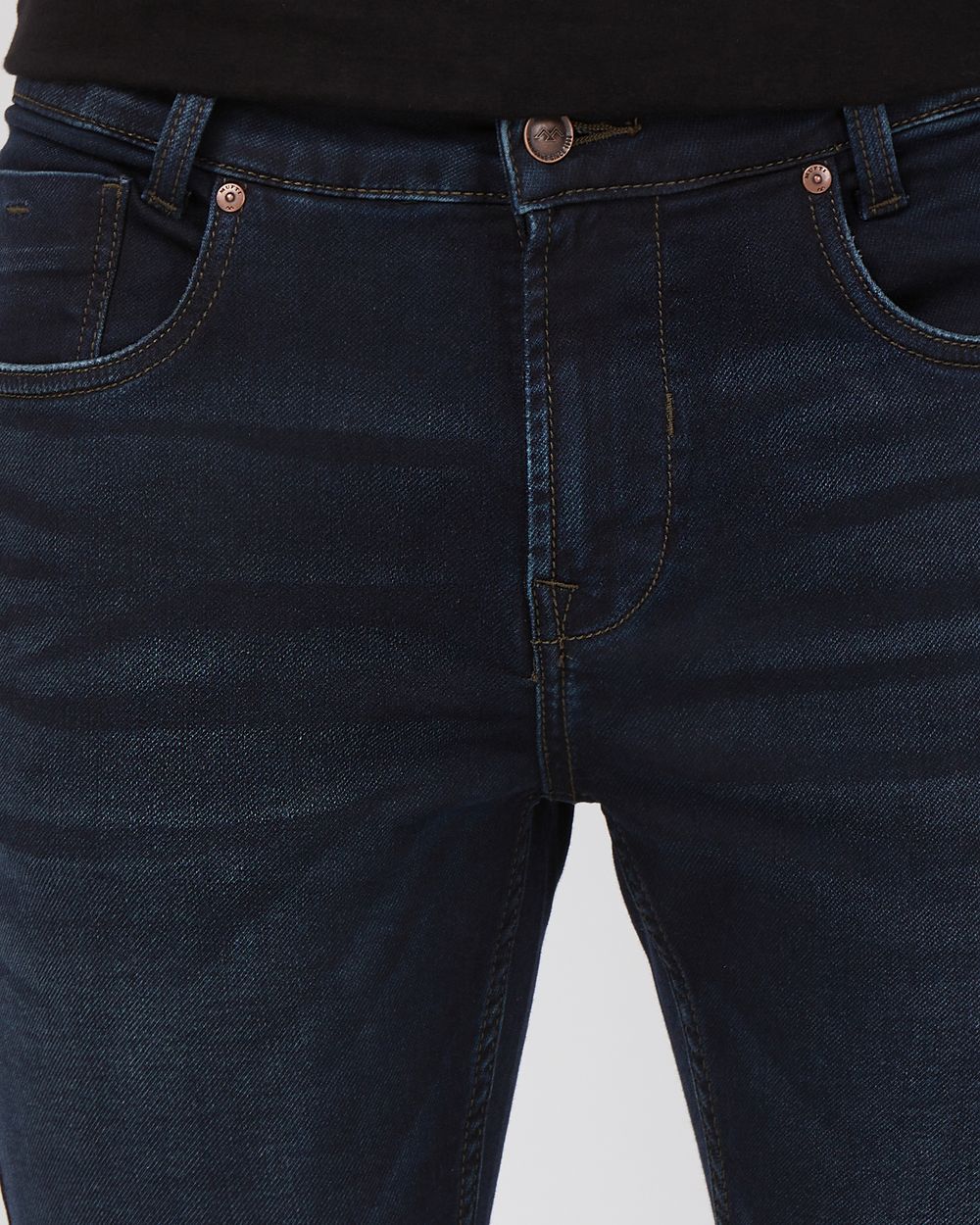 Blue Black Skinny Fit Denim Deluxe Stretch Jeans