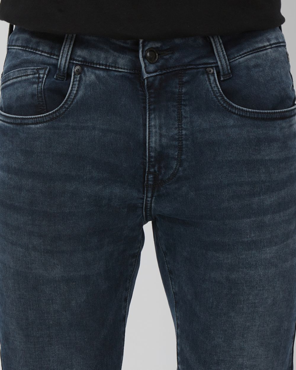 Blue Black Skinny Fit Denim Deluxe Stretch Jeans