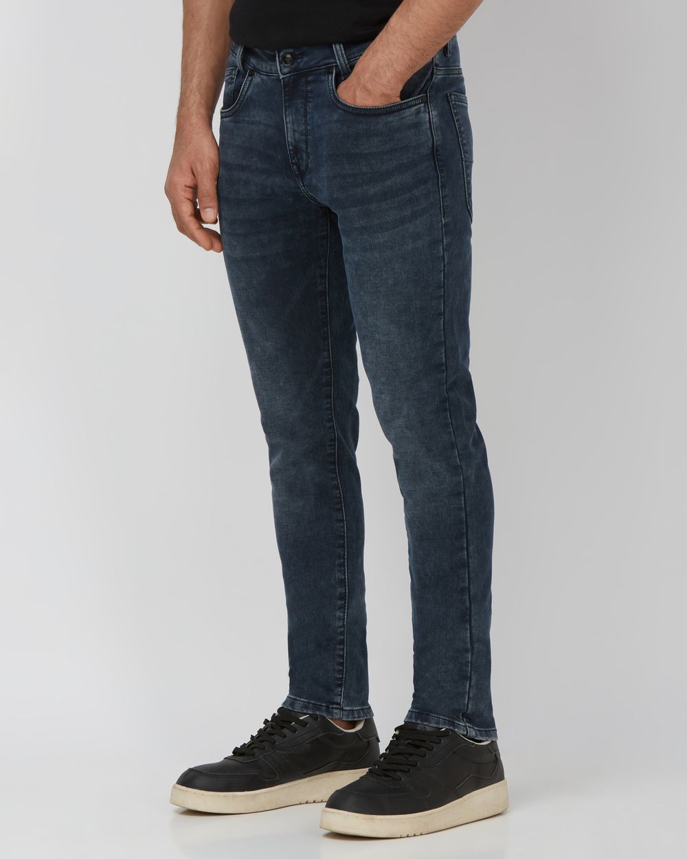 Blue Black Skinny Fit Denim Deluxe Stretch Jeans