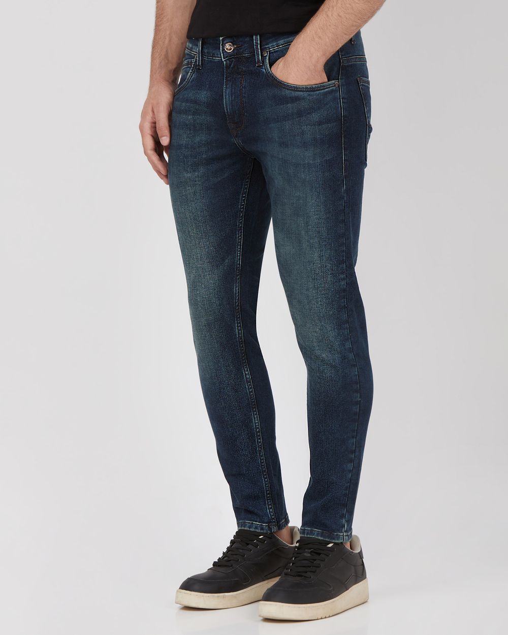 Tinted Ankle Length Denim Deluxe Stretch Jeans