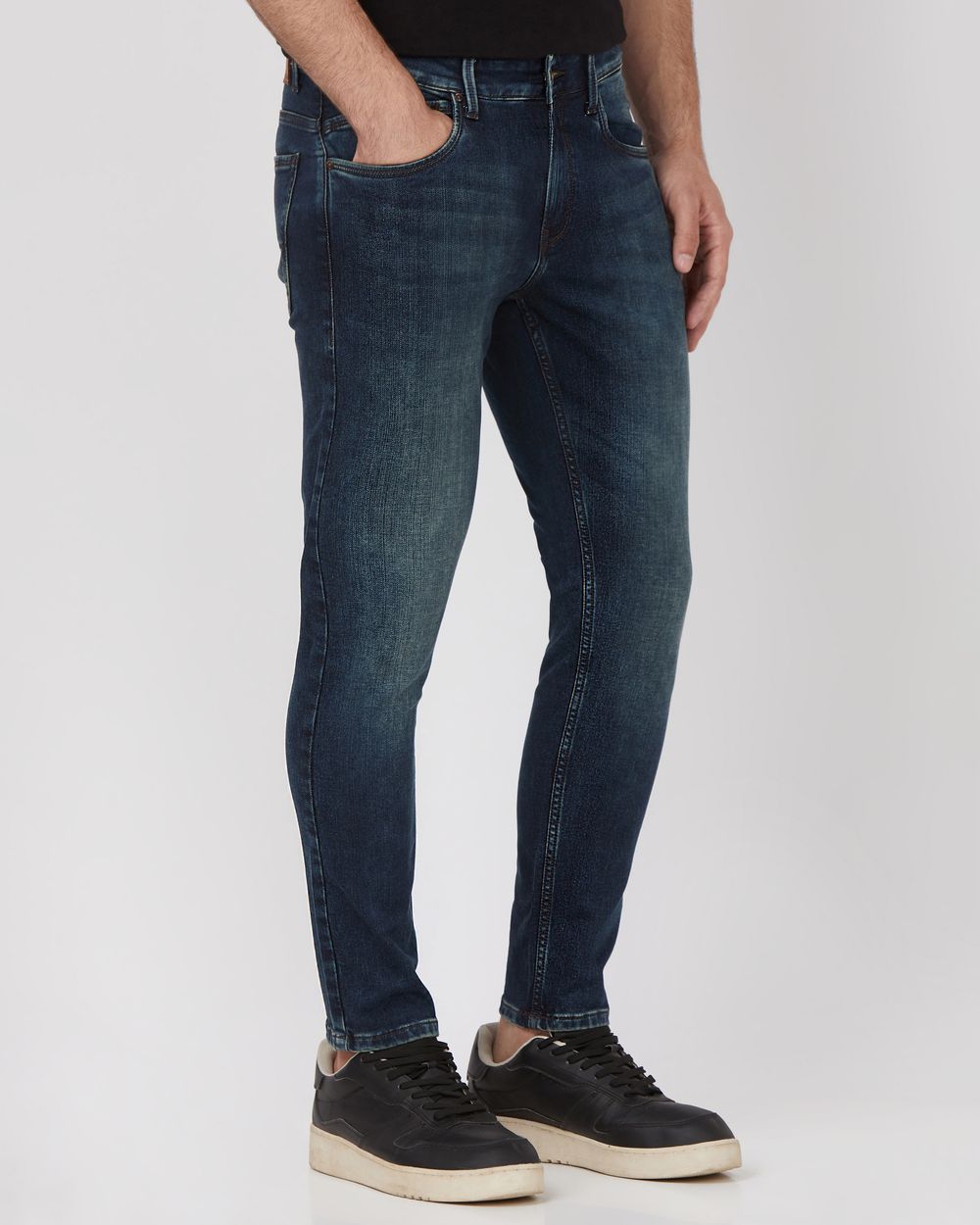 Tinted Ankle Length Denim Deluxe Stretch Jeans