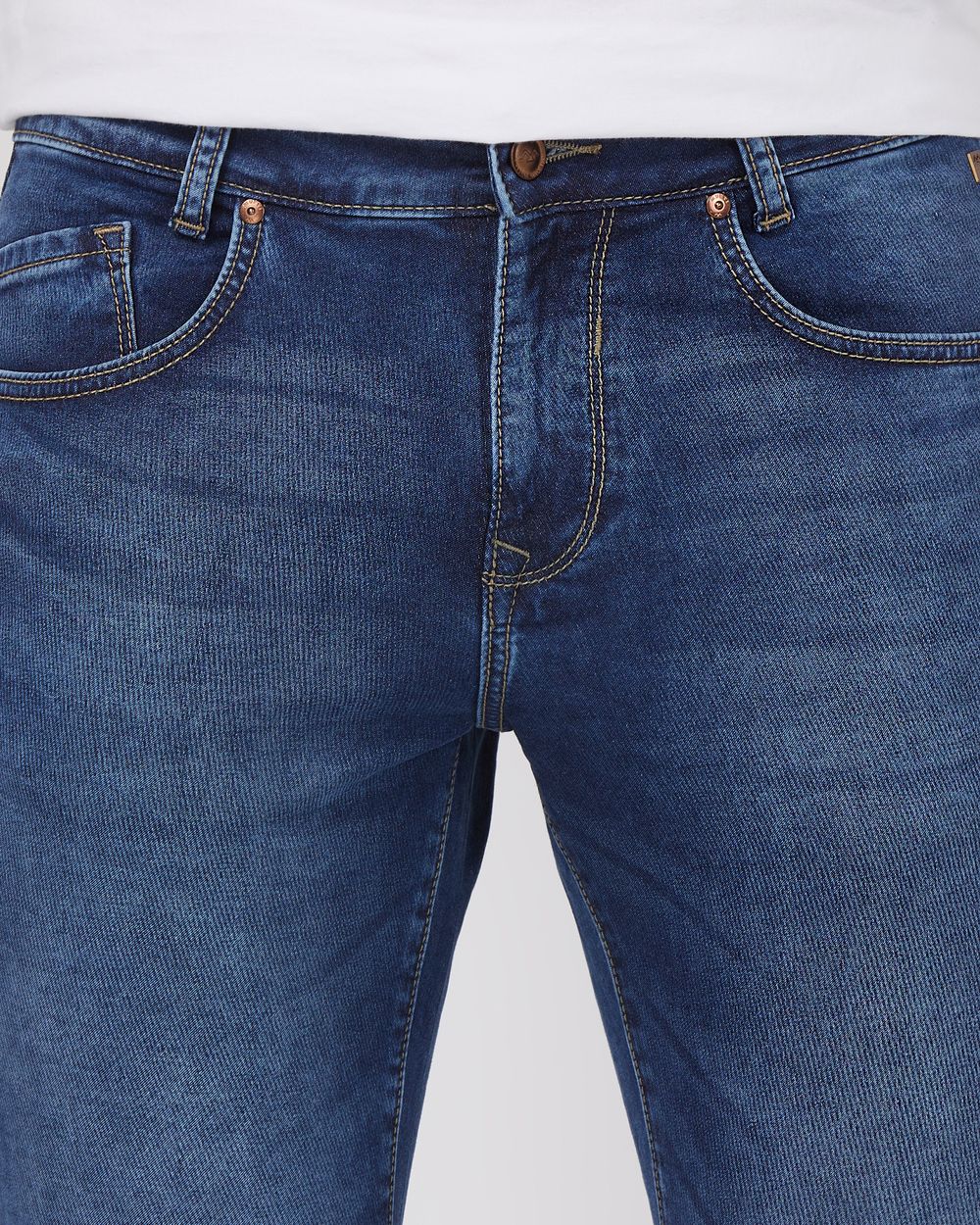 Dark Indigo Blue Skinny Fit Denim Deluxe Stretch Jeans