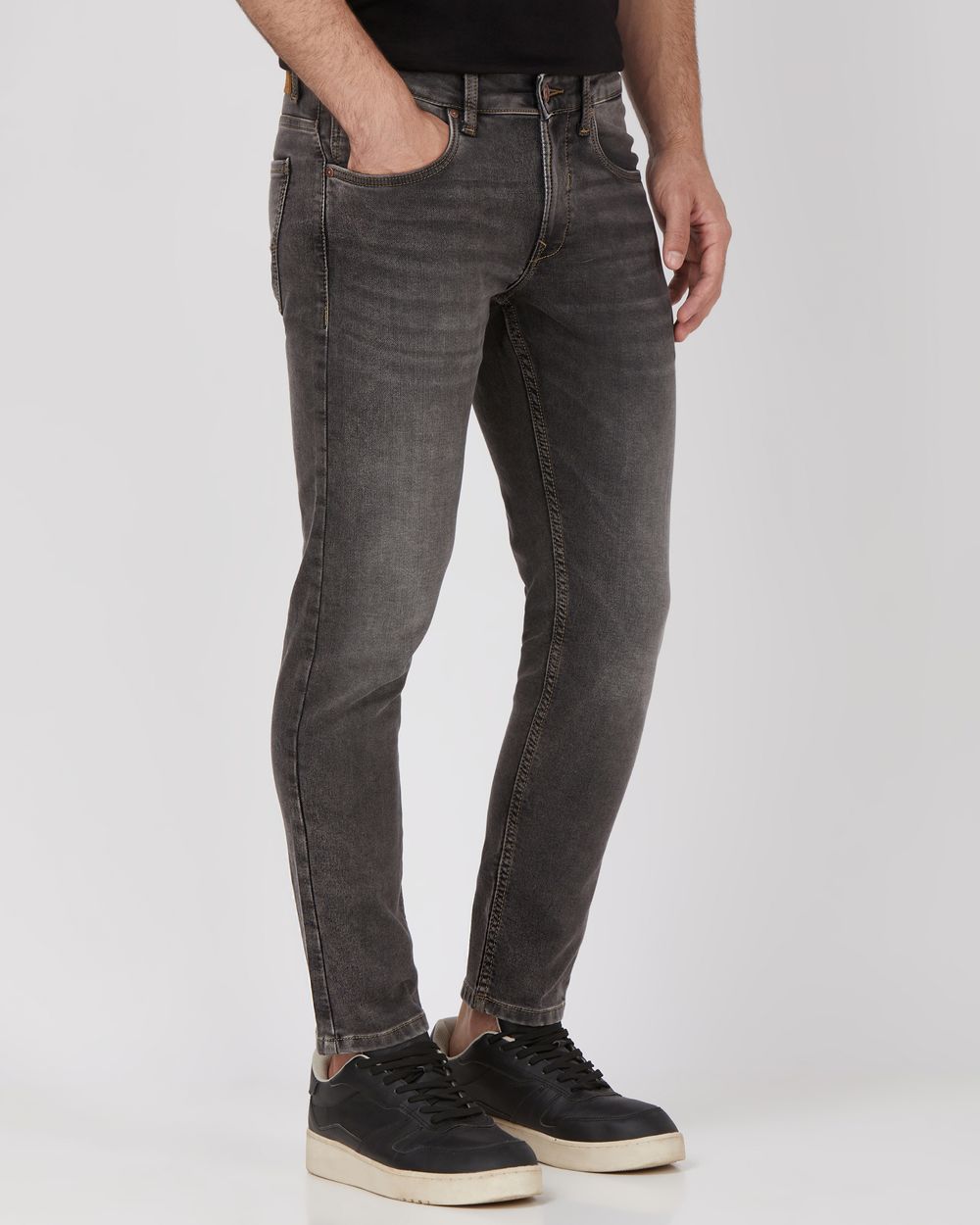 Black Ankle Length Denim Deluxe Stretch Jeans
