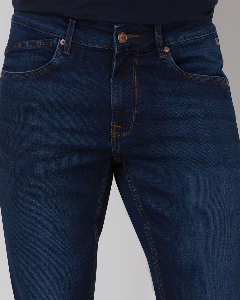 Dark Indigo Blue Skinny Fit Denim Deluxe Stretch Jeans