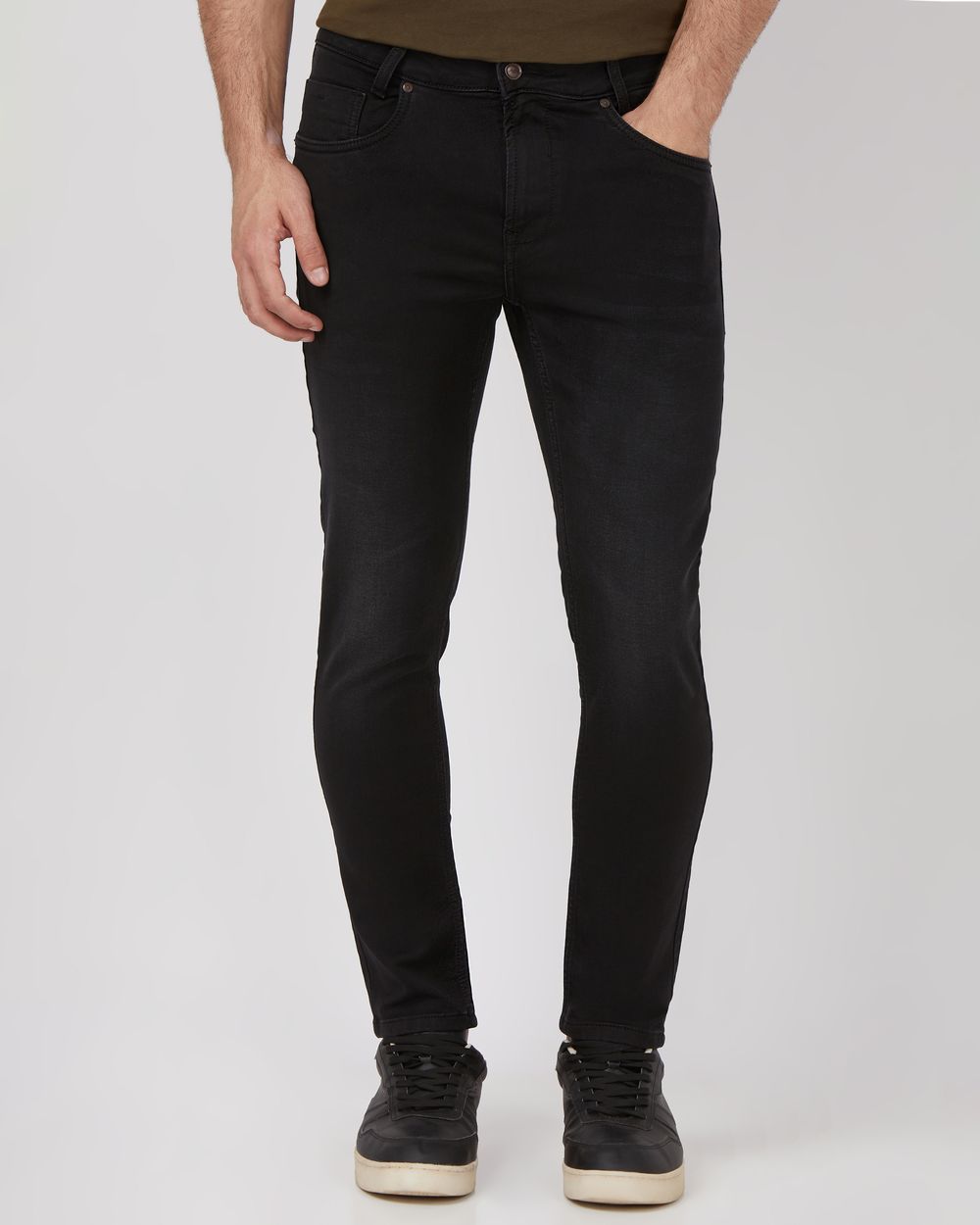Black Ankle Length Denim Deluxe Stretch Jeans
