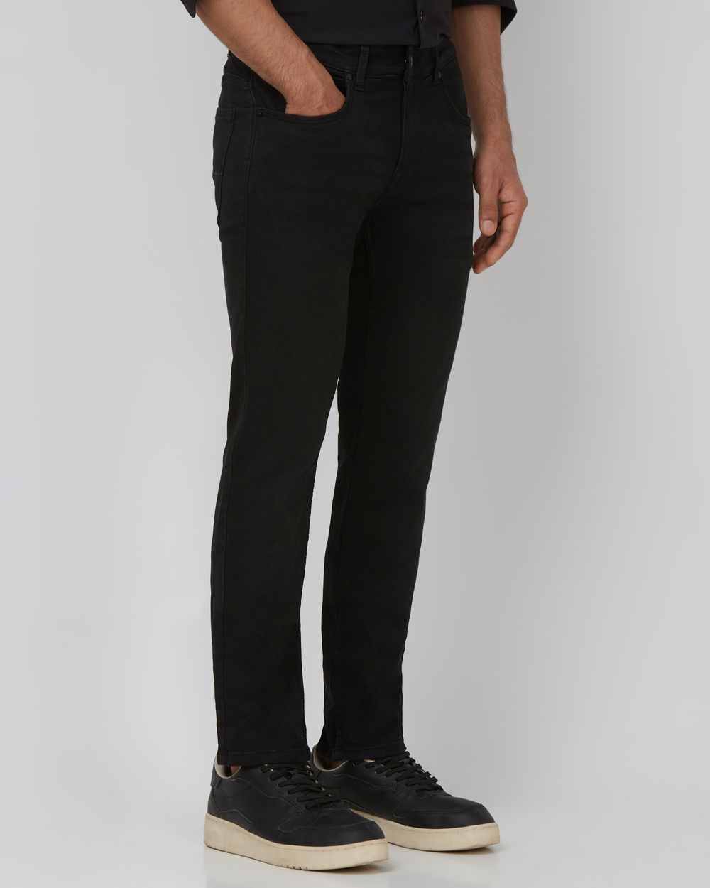 Black Super Slim Fit Denim Deluxe Stretch Jeans