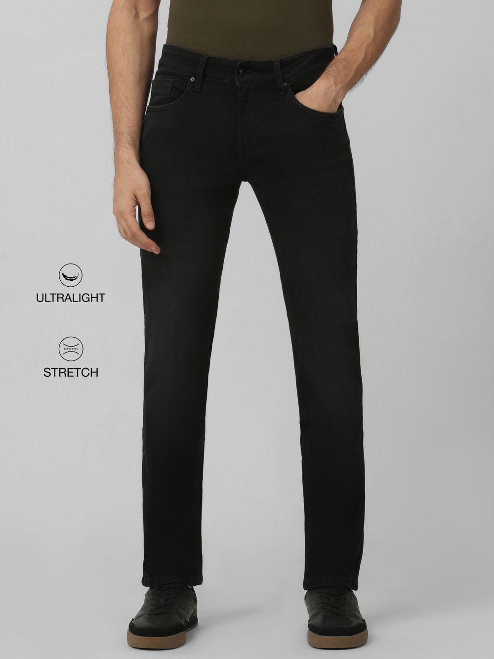 Black Super Slim Fit Flyweight Jeans