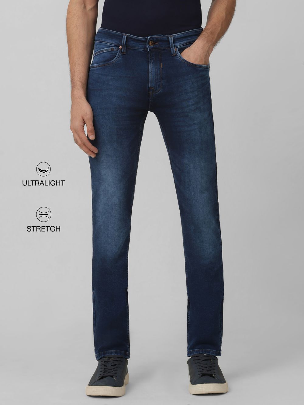 Dark Indigo Blue Super Slim Fit Flyweight Jeans