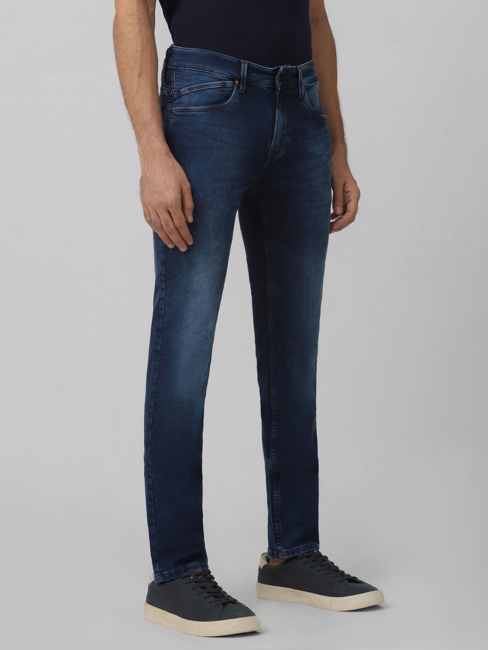 Dark Indigo Blue Super Slim Fit Flyweight Jeans
