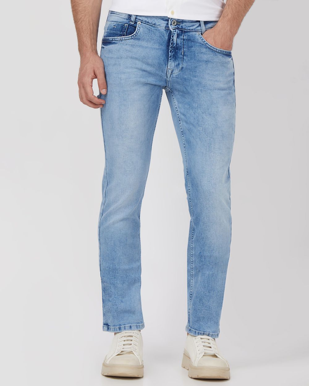 Mid Blue Super Slim Fit Originals Stretch Jeans