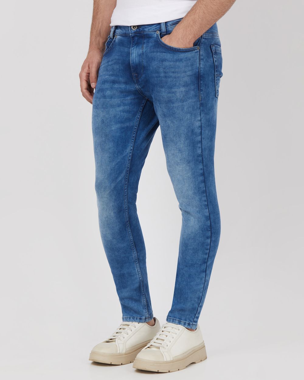 Mid Blue Skinny Fit Originals Stretch Jeans