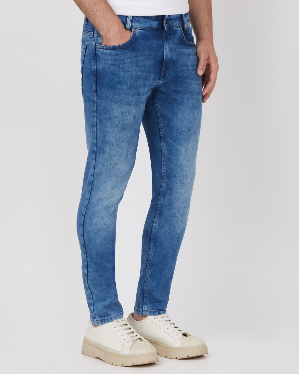 Mid Blue Skinny Fit Originals Stretch Jeans