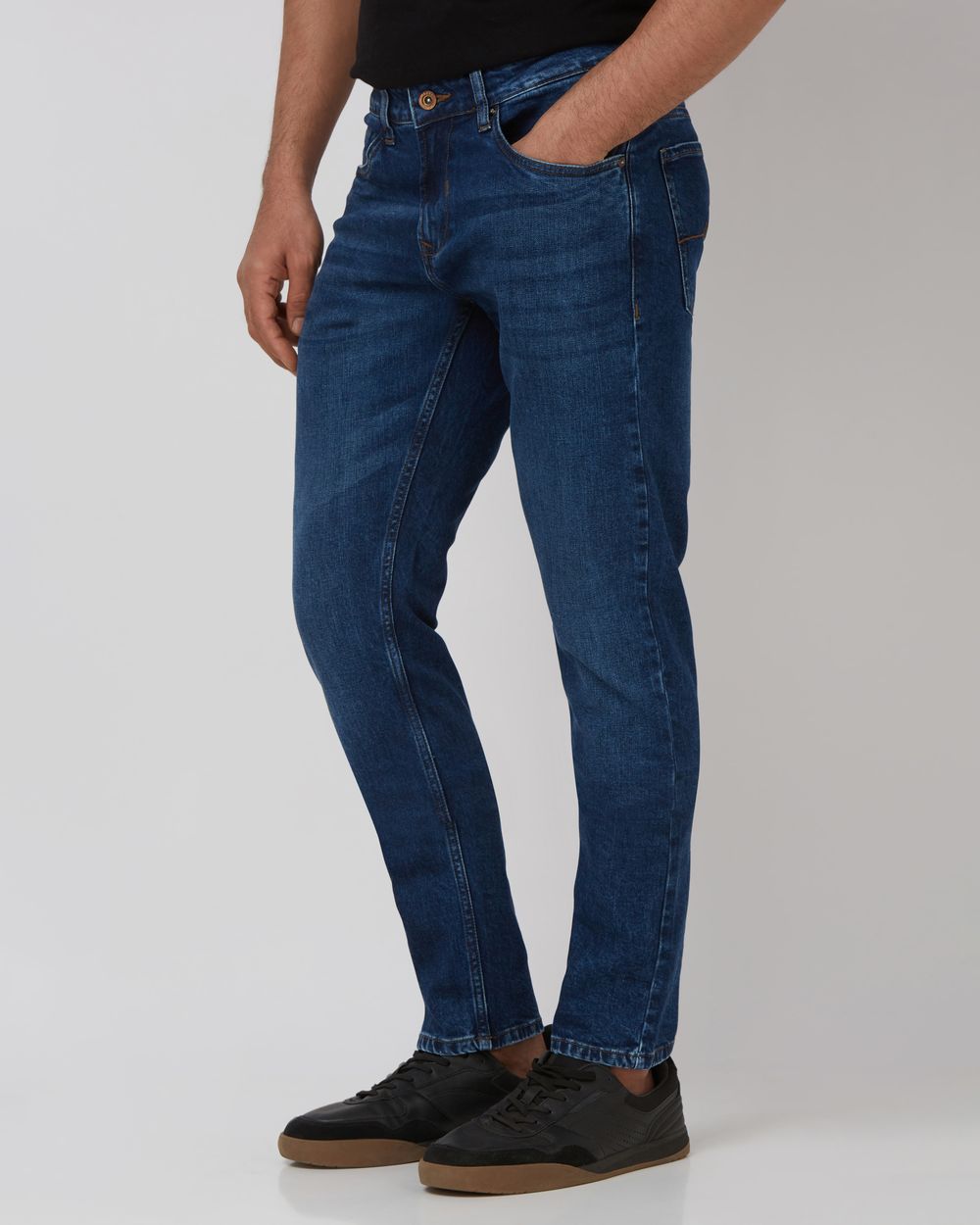 Mid Blue Skinny Fit Originals Stretch Jeans