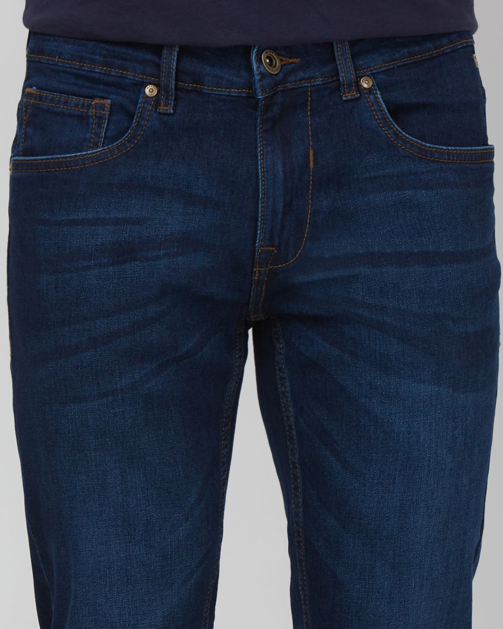 Dark Indigo Blue Ankle Length Originals Stretch Jeans