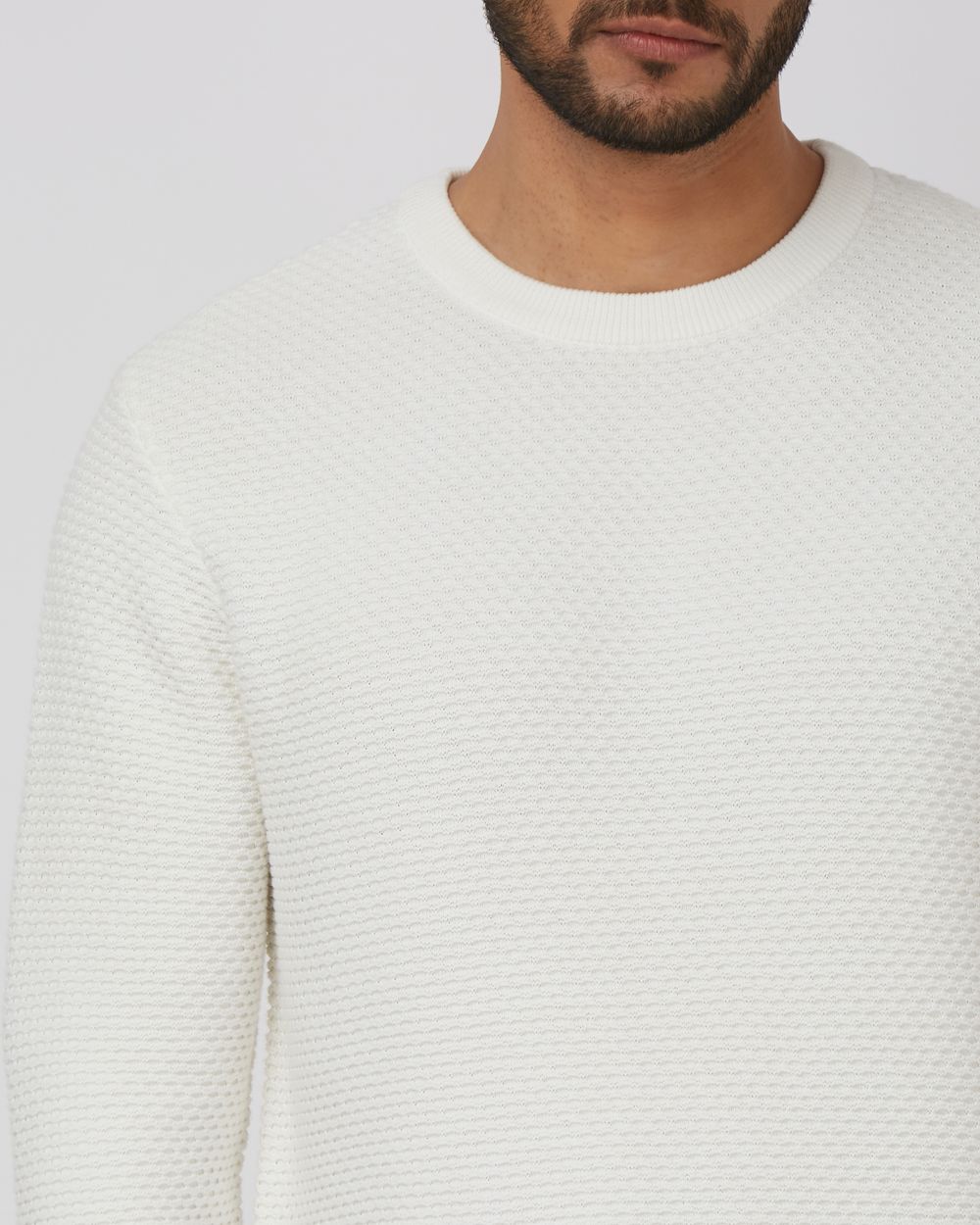Textured Slim Fit Sweater