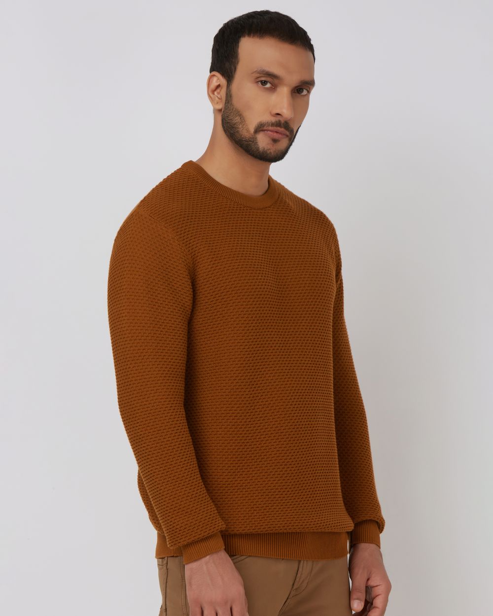 Textured Slim Fit Sweater