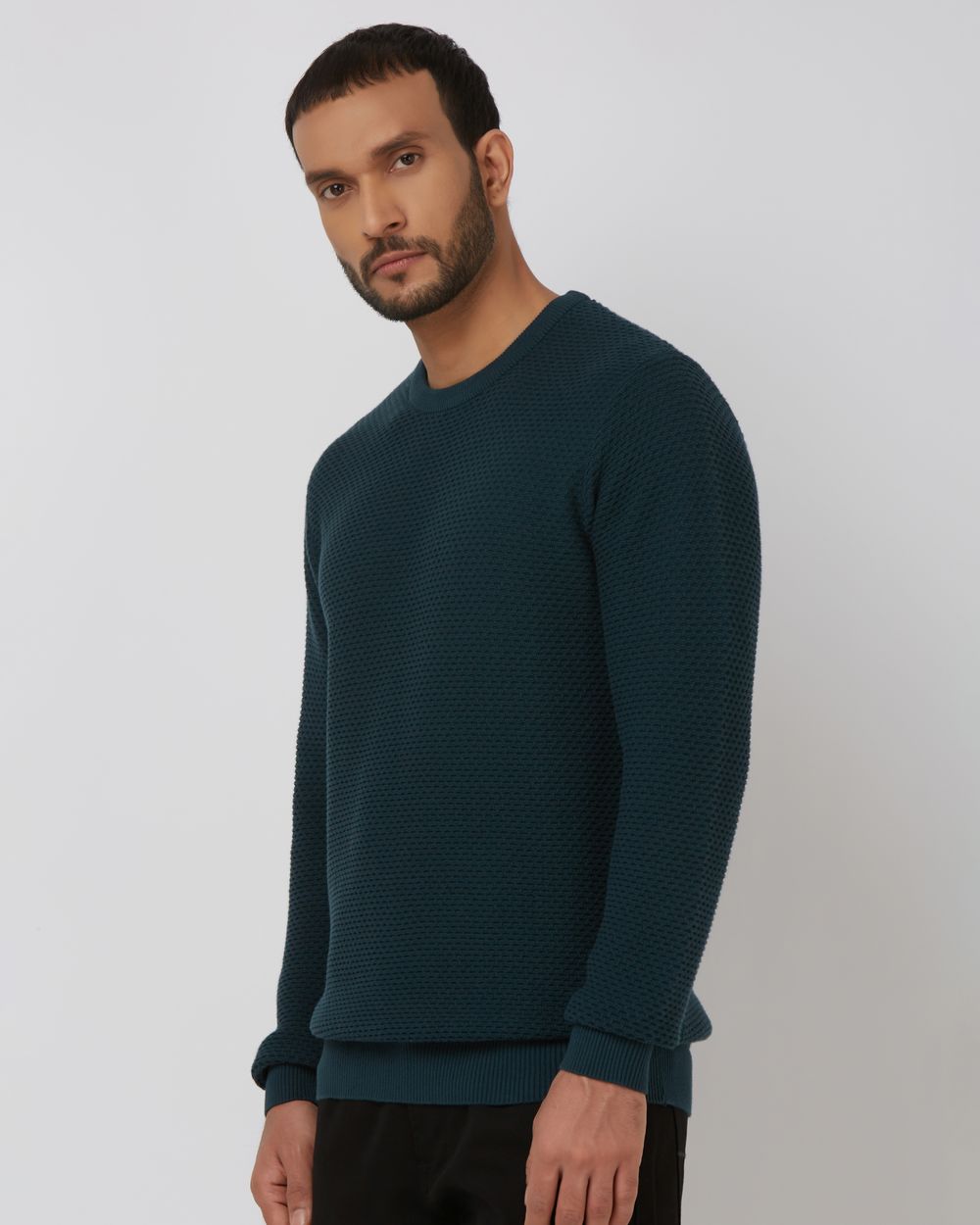 Textured Slim Fit Sweater