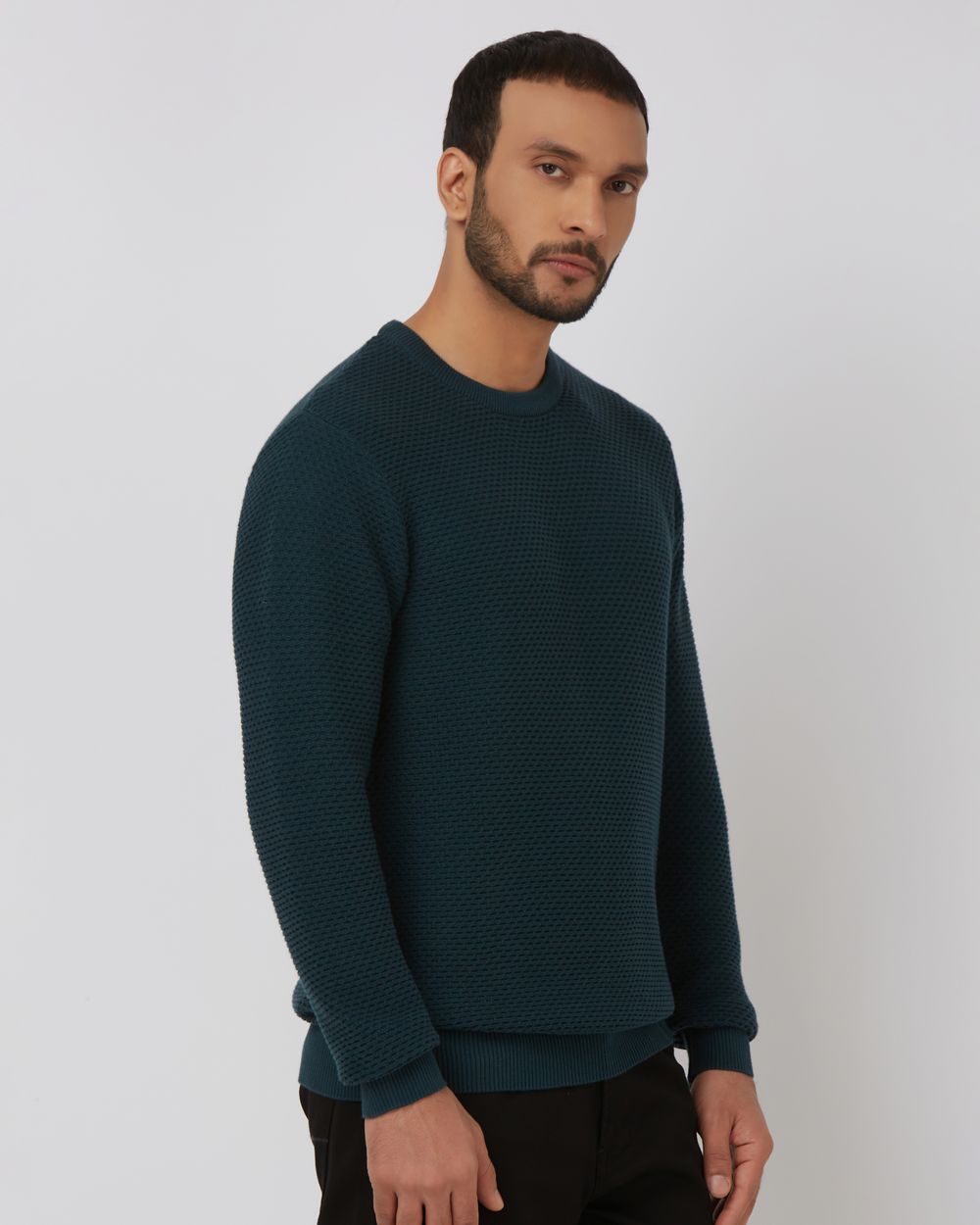 Textured Slim Fit Sweater