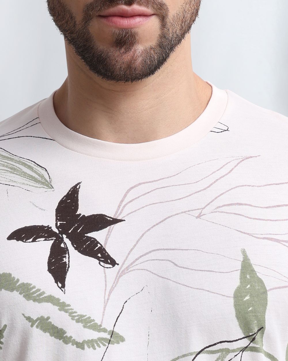 Pastel Pink Floral Print T-Shirt