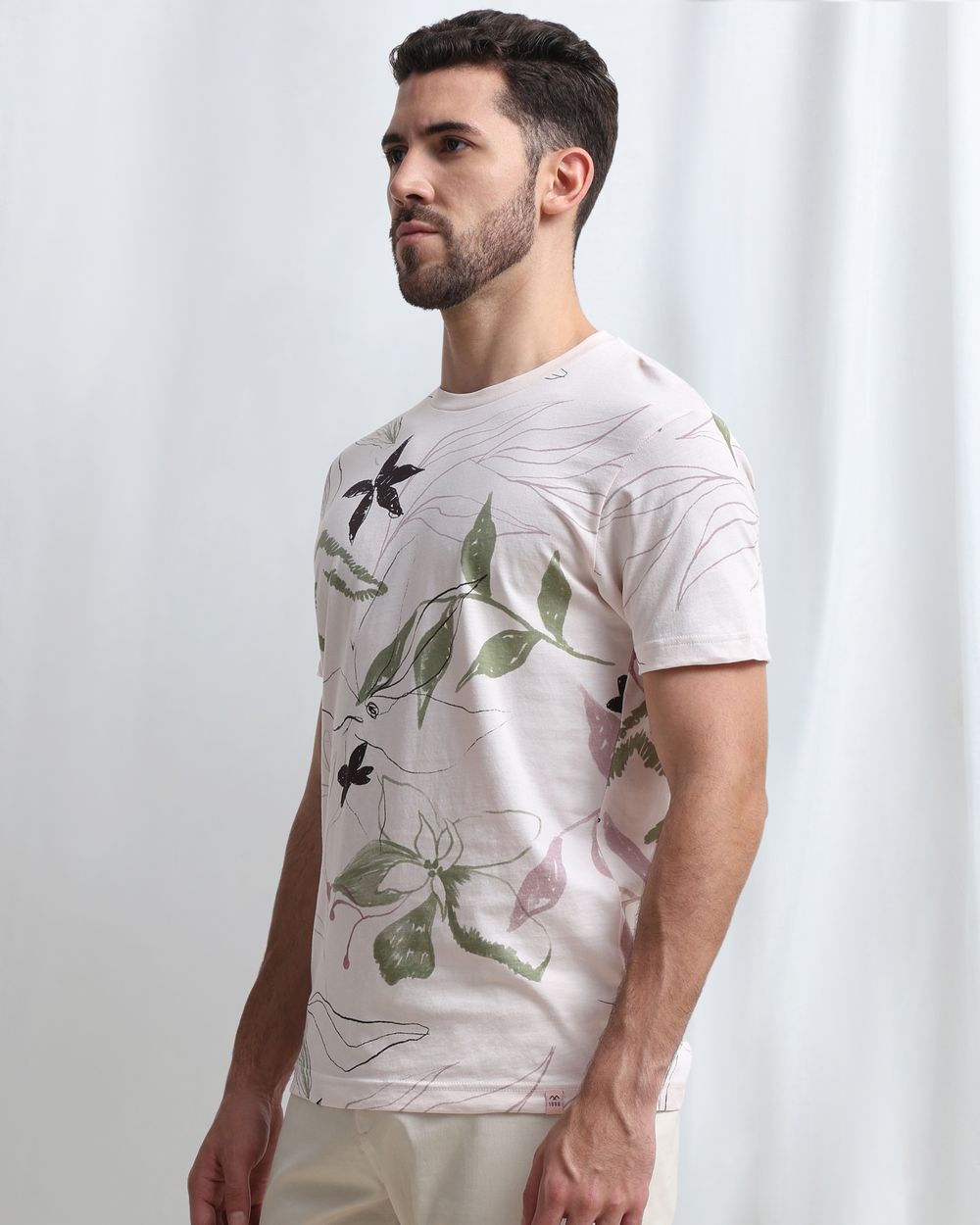 Pastel Pink Floral Print T-Shirt