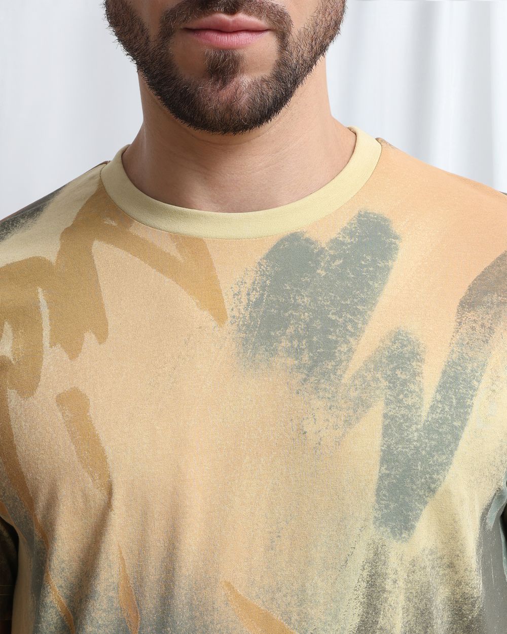 Yellow Abstract Print T-Shirt