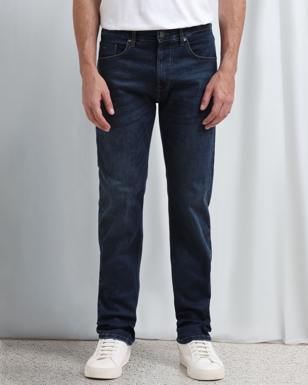 Blue Black Relaxed Straight Fit Original Stretch
