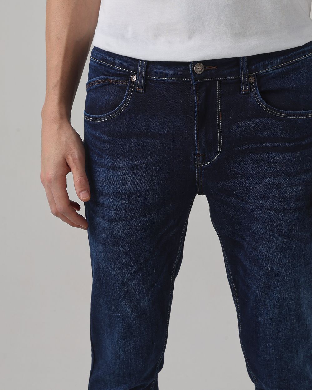 Dark Indigo Blue Ankle Length Original Stretch