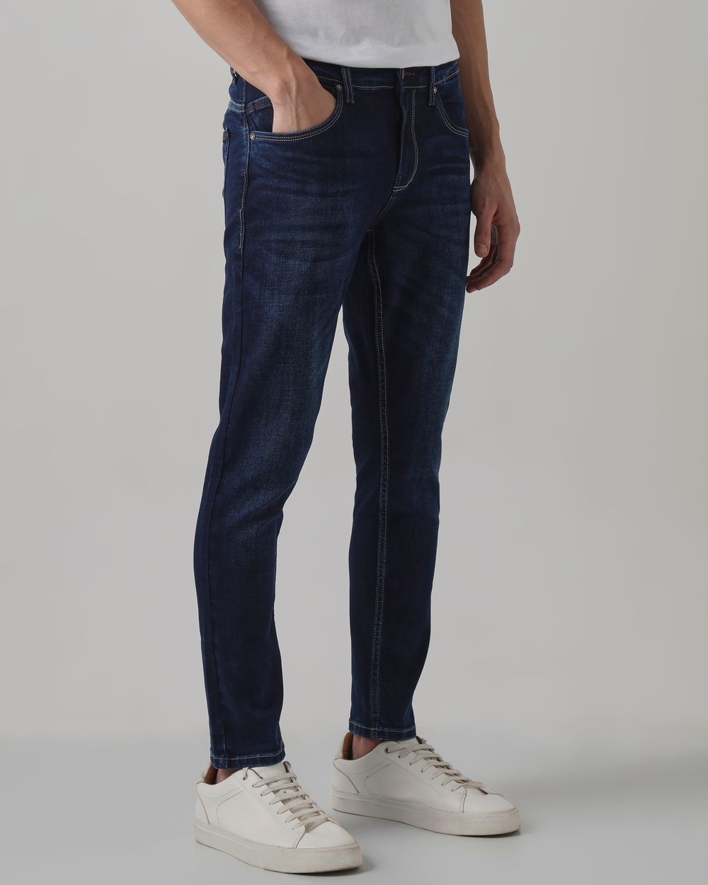Dark Indigo Blue Ankle Length Original Stretch