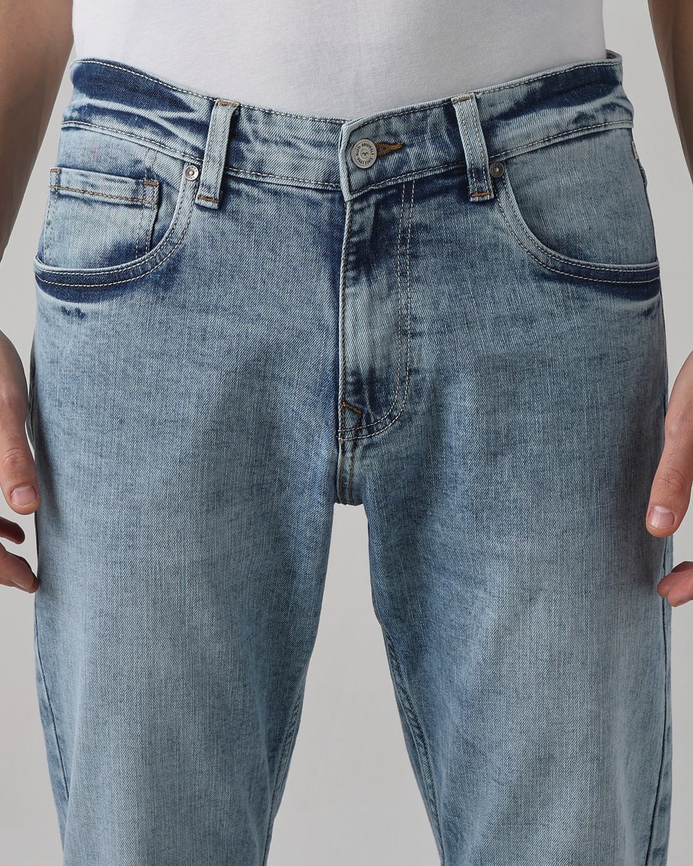 Light Blue Relaxed Straight Fit Original Stretch