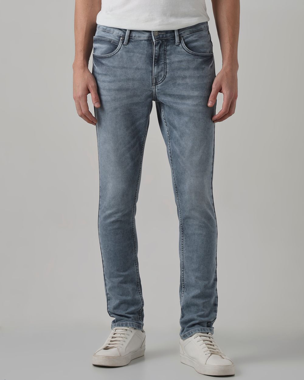 Grey Skinny Fit Denim Deluxe Stretch