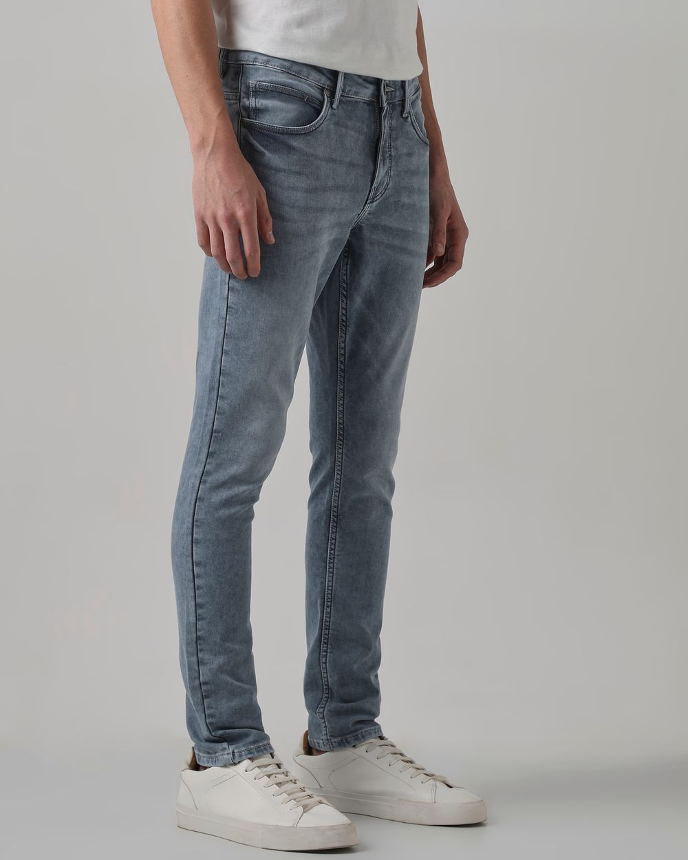 Grey Skinny Fit Denim Deluxe Stretch