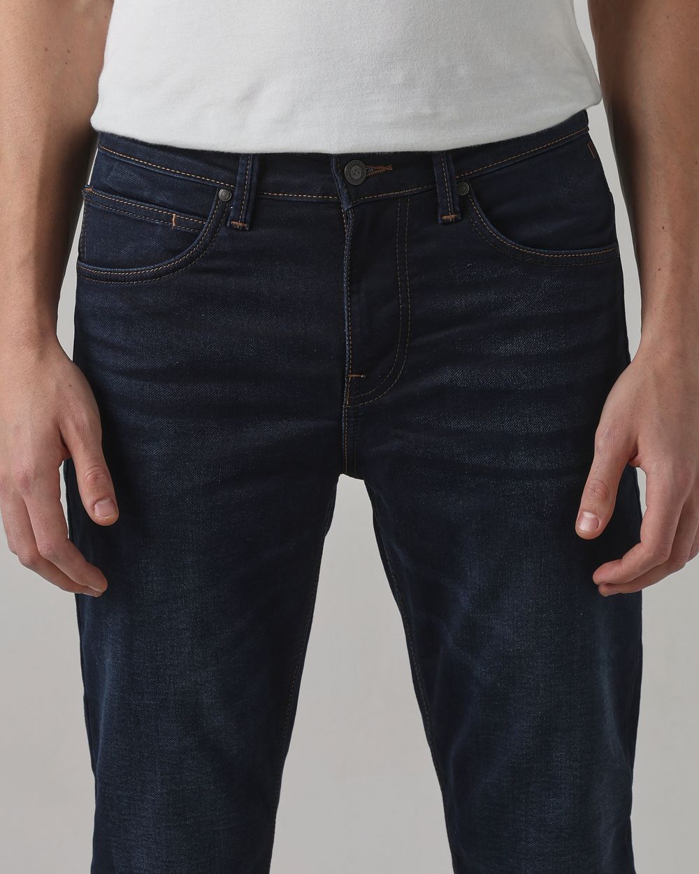 Deep Indigo Blue Super Slim Fit Denim Deluxe Stretch