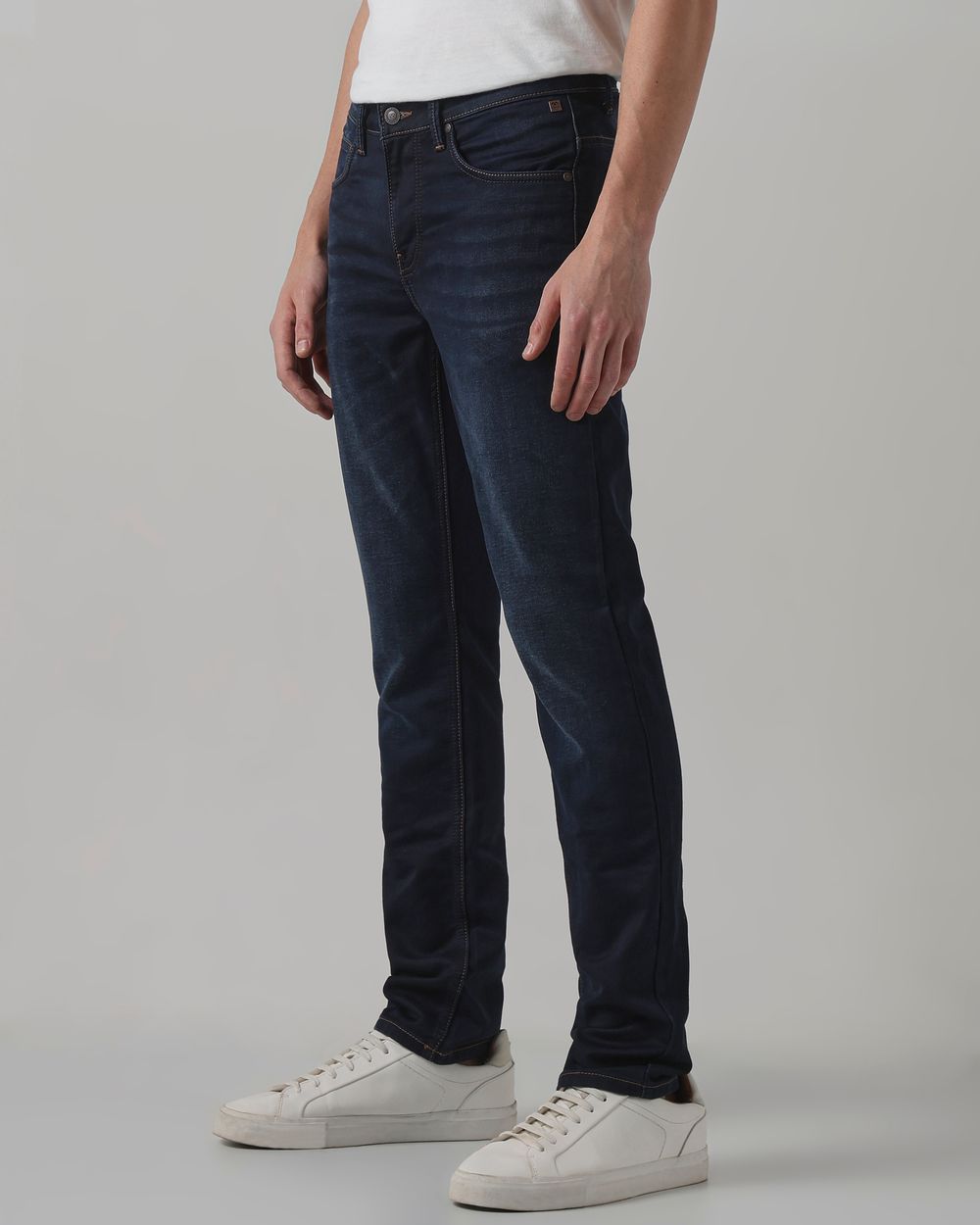 Deep Indigo Blue Super Slim Fit Denim Deluxe Stretch