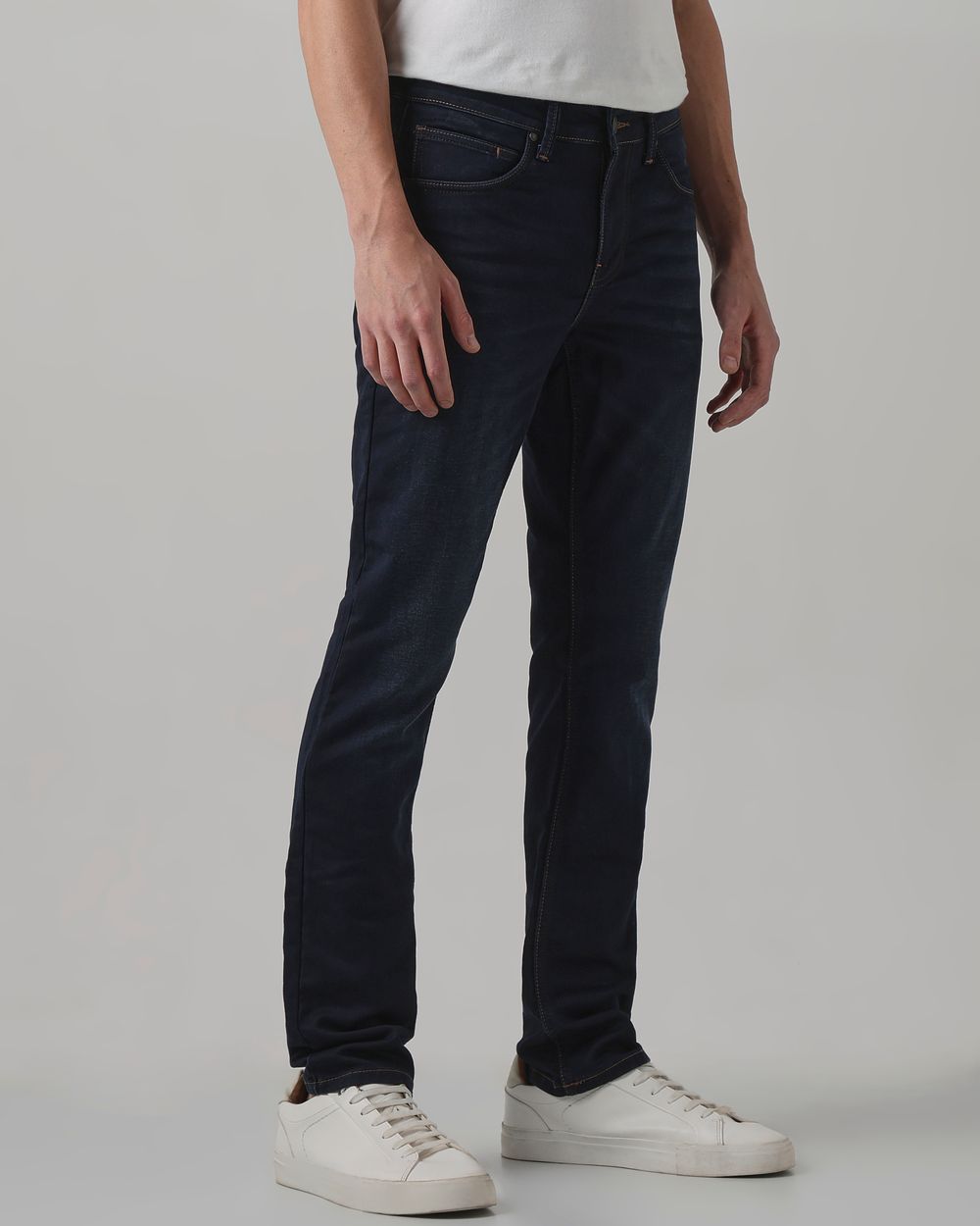 Deep Indigo Blue Super Slim Fit Denim Deluxe Stretch