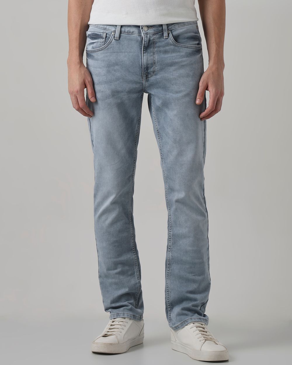 Light Grey Super Slim Fit Denim Deluxe Stretch