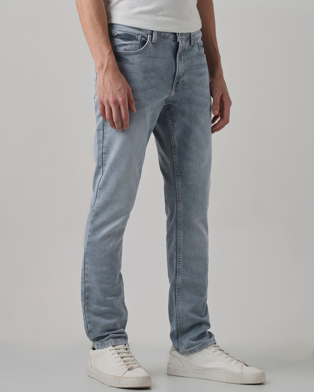Light Grey Super Slim Fit Denim Deluxe Stretch