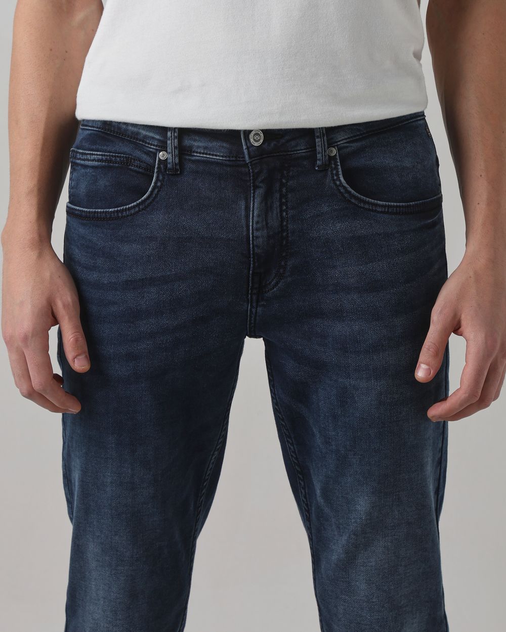Blue Black Super Slim Fit Denim Deluxe Stretch