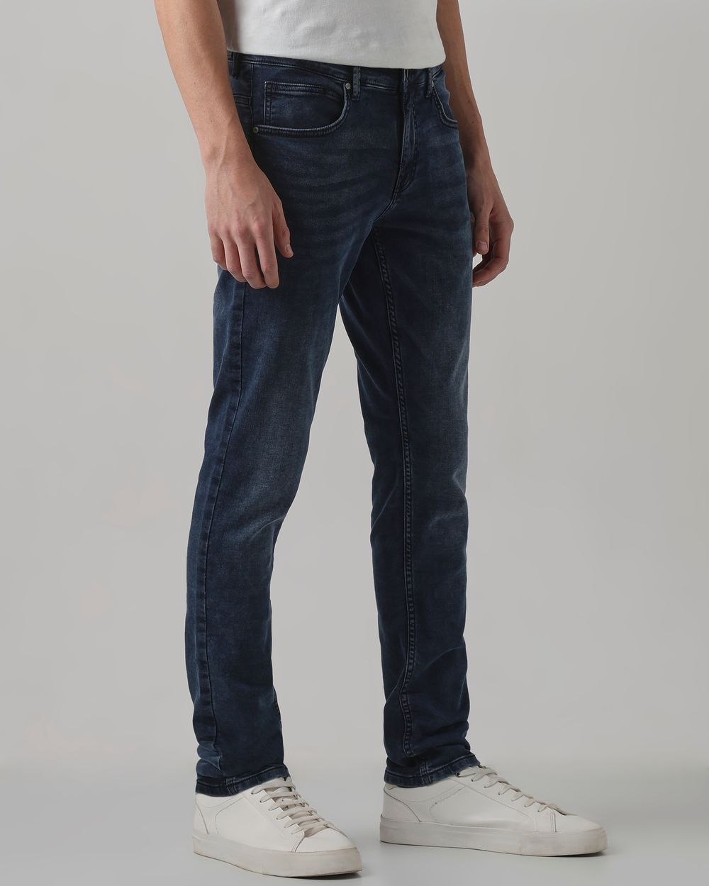 Blue Black Super Slim Fit Denim Deluxe Stretch