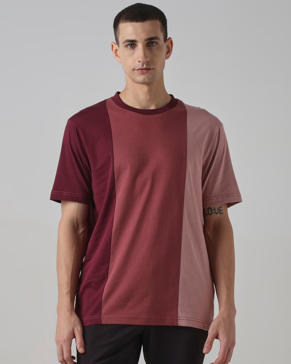 Pink Colorblocked T-Shirt