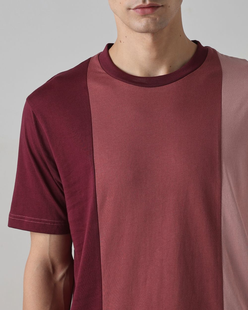 Pink Colorblocked T-Shirt