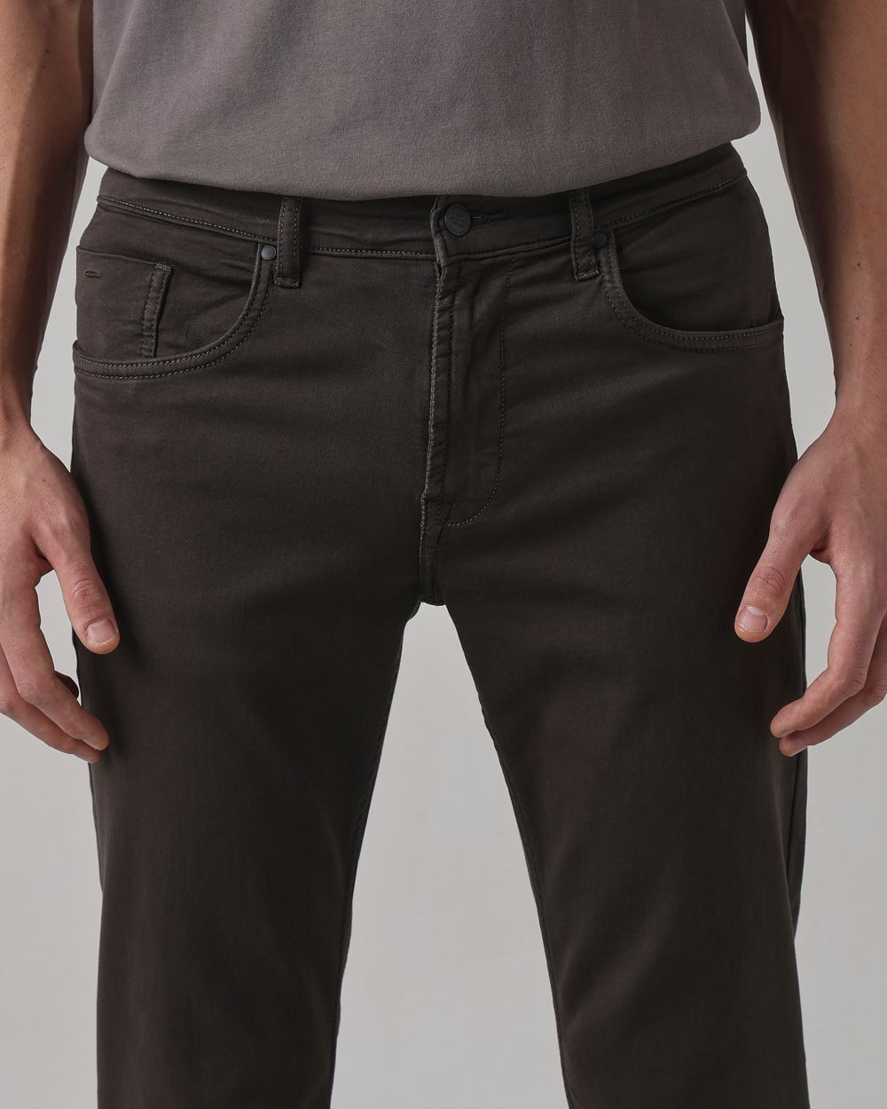 Charcoal Straight Fit Superstretch Coloured Jeans