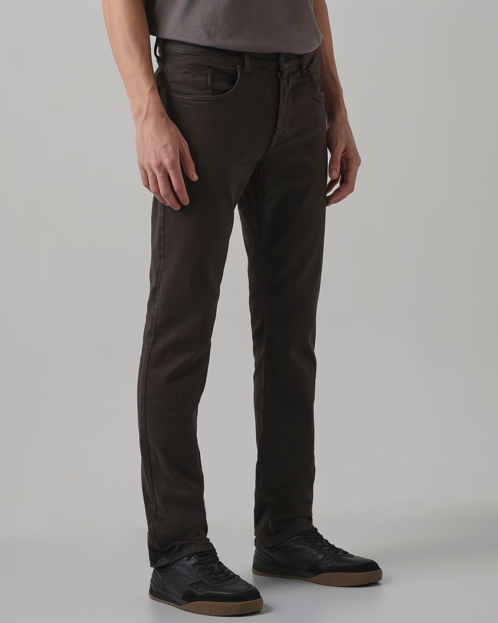 Charcoal Straight Fit Superstretch Coloured Jeans