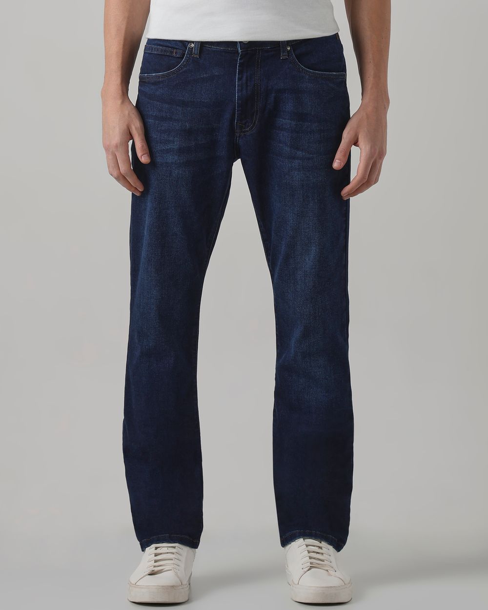 Deep Indigo Blue Straight Fit Original Stretch