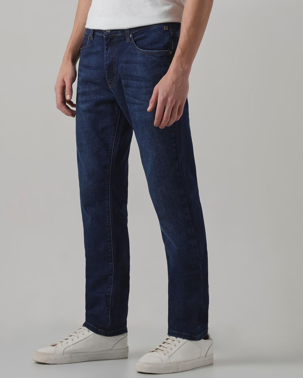 Deep Indigo Blue Straight Fit Original Stretch