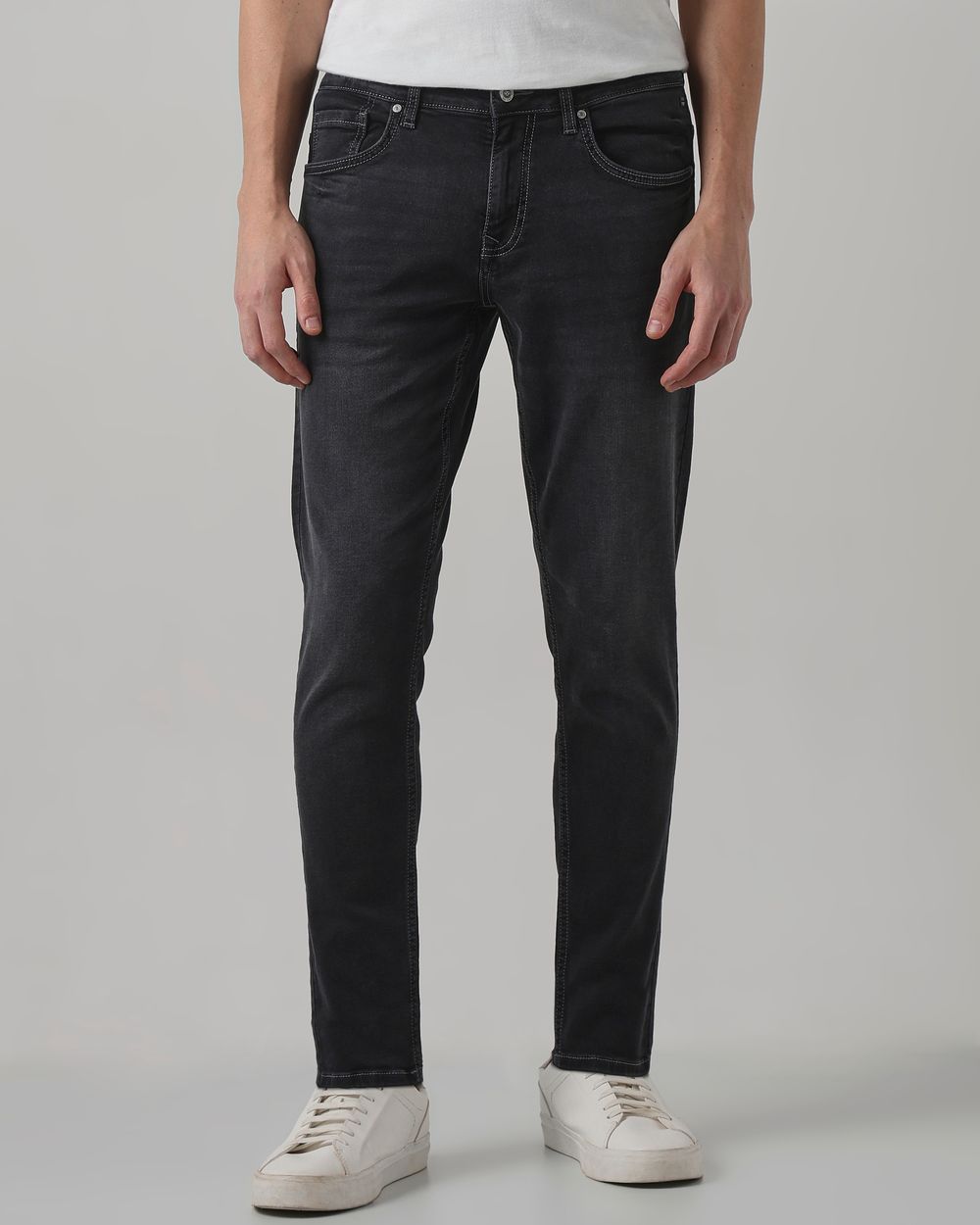 Charcoal Ankle Length Denim Deluxe Stretch