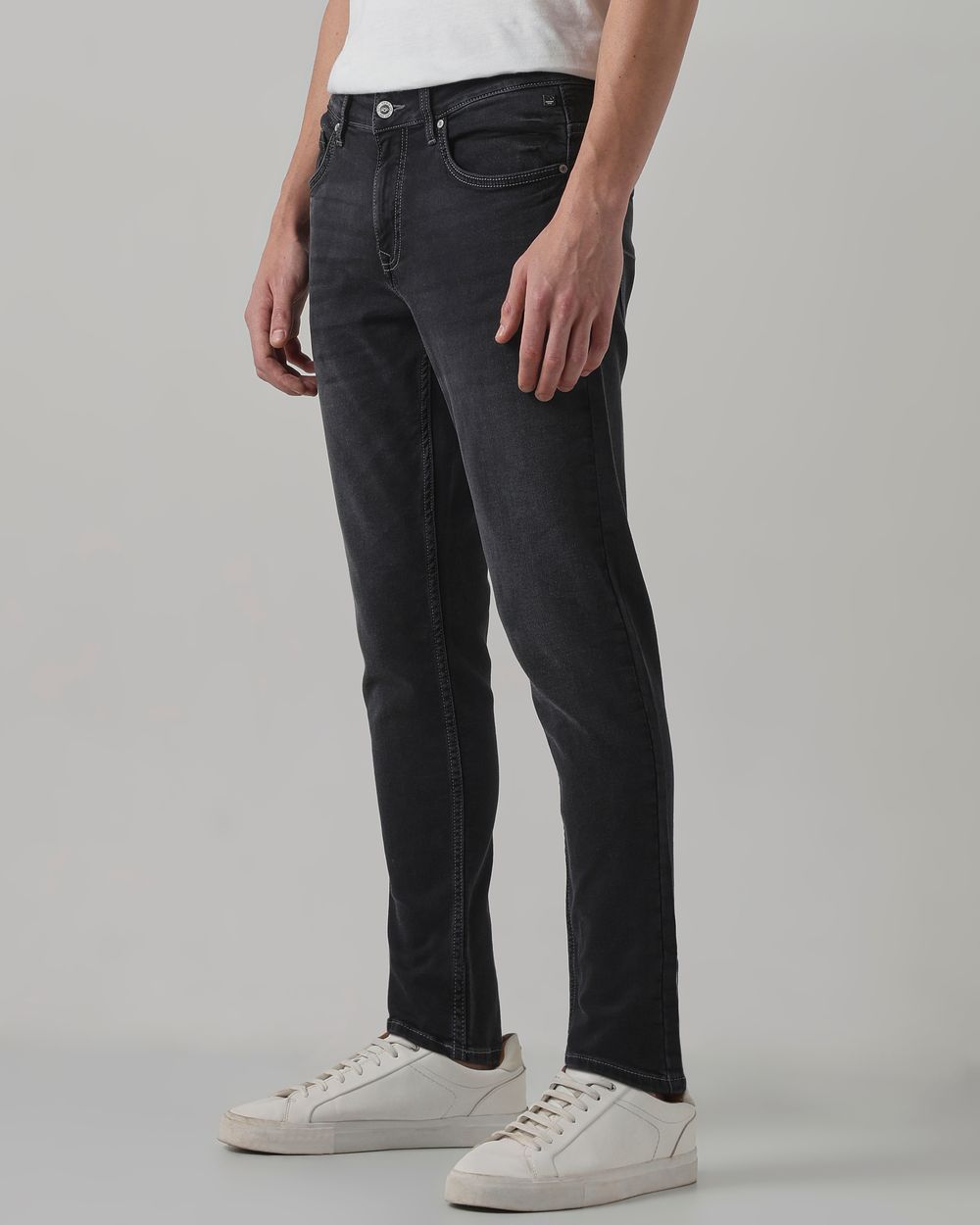 Charcoal Ankle Length Denim Deluxe Stretch