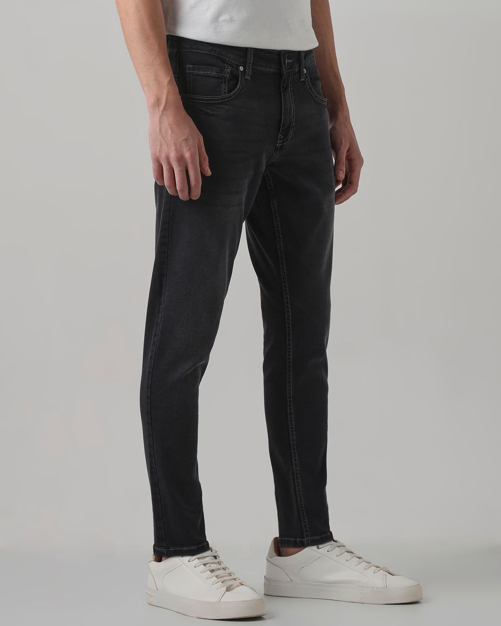 Charcoal Ankle Length Denim Deluxe Stretch
