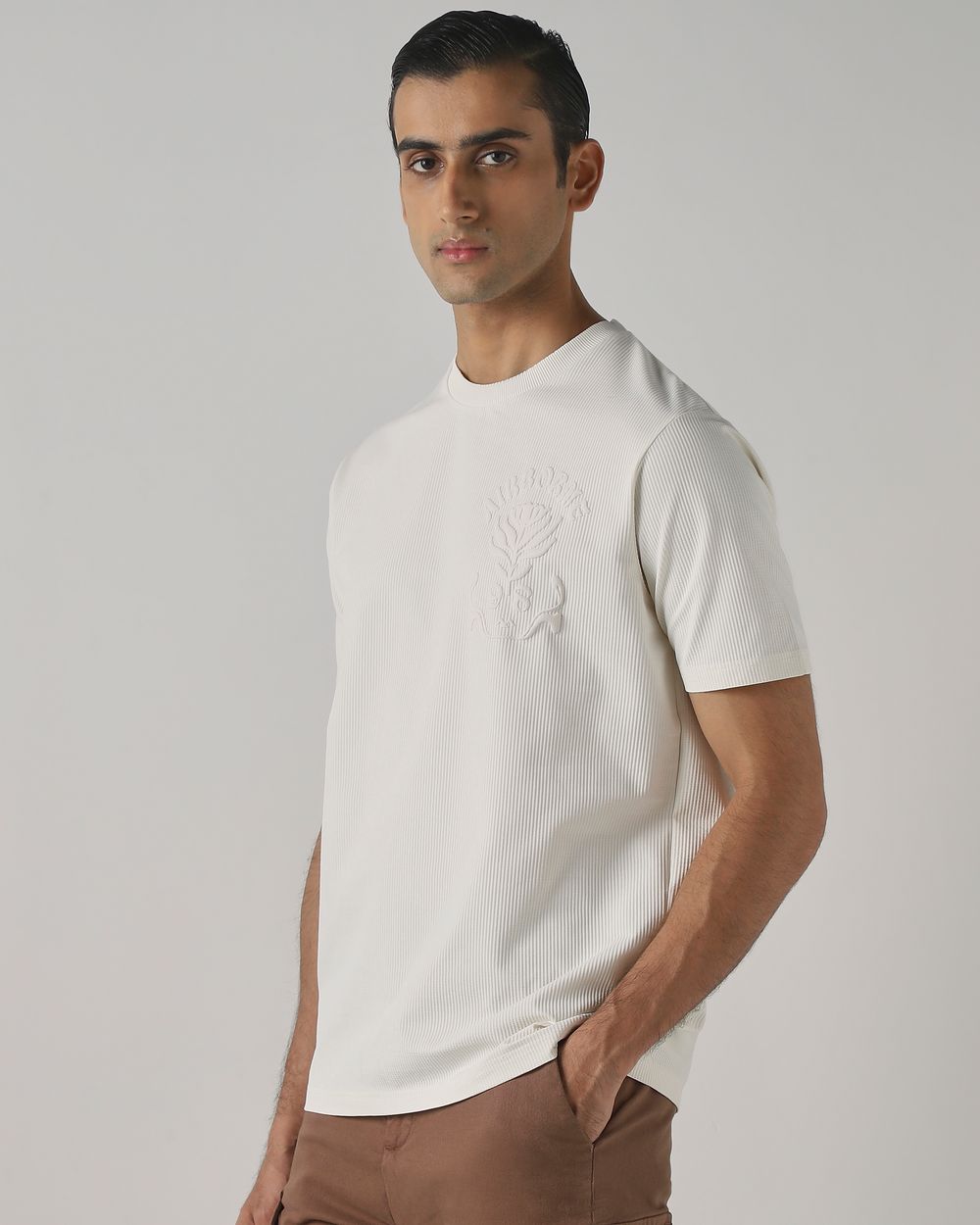 Off White Back Print T-Shirt