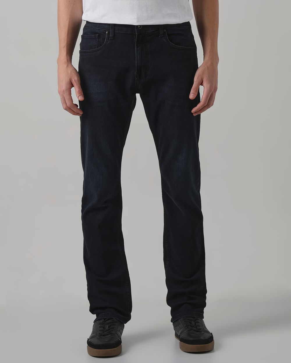 Black Relaxed Straight Fit Original Stretch Jeans