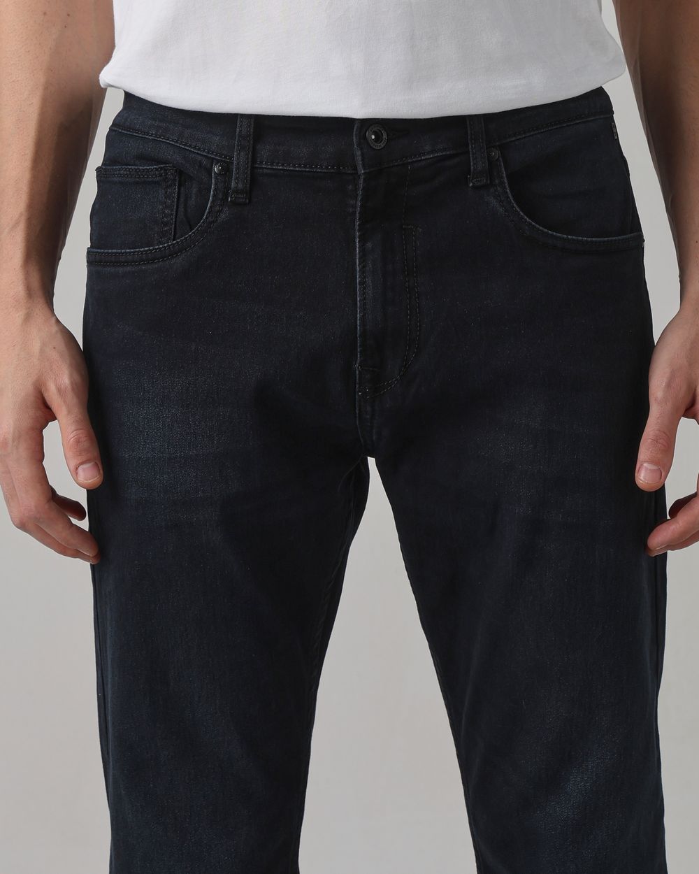 Black Relaxed Straight Fit Original Stretch Jeans